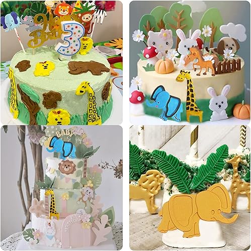 Miniatura 6 de Moldes de silicona para fondant moldes de chocolate de jirafa de elefante hoja de tortuga molde de cocina para decoración de pasteles decoración de