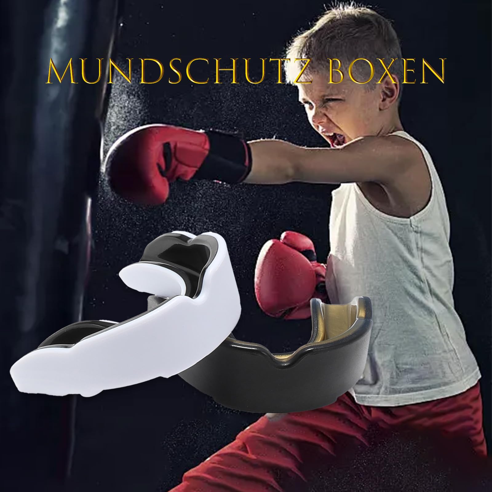 Protège Dent Enfant 9-15 Ans, Protege Dents Boxe Rugby Avec Boîte Miroir pour Boxe, MMA, Hockey, Arts Martiaux, Football, Lacrosse, Kickboxing, Rugby - 4