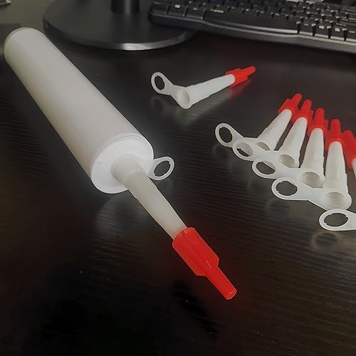 Miniatura 5 de Paquete de 12 tubos de extensión de boquilla de calafateo con tapa boquilla de extensión de calafateo, boquilla de extensión de pistola de calafateo