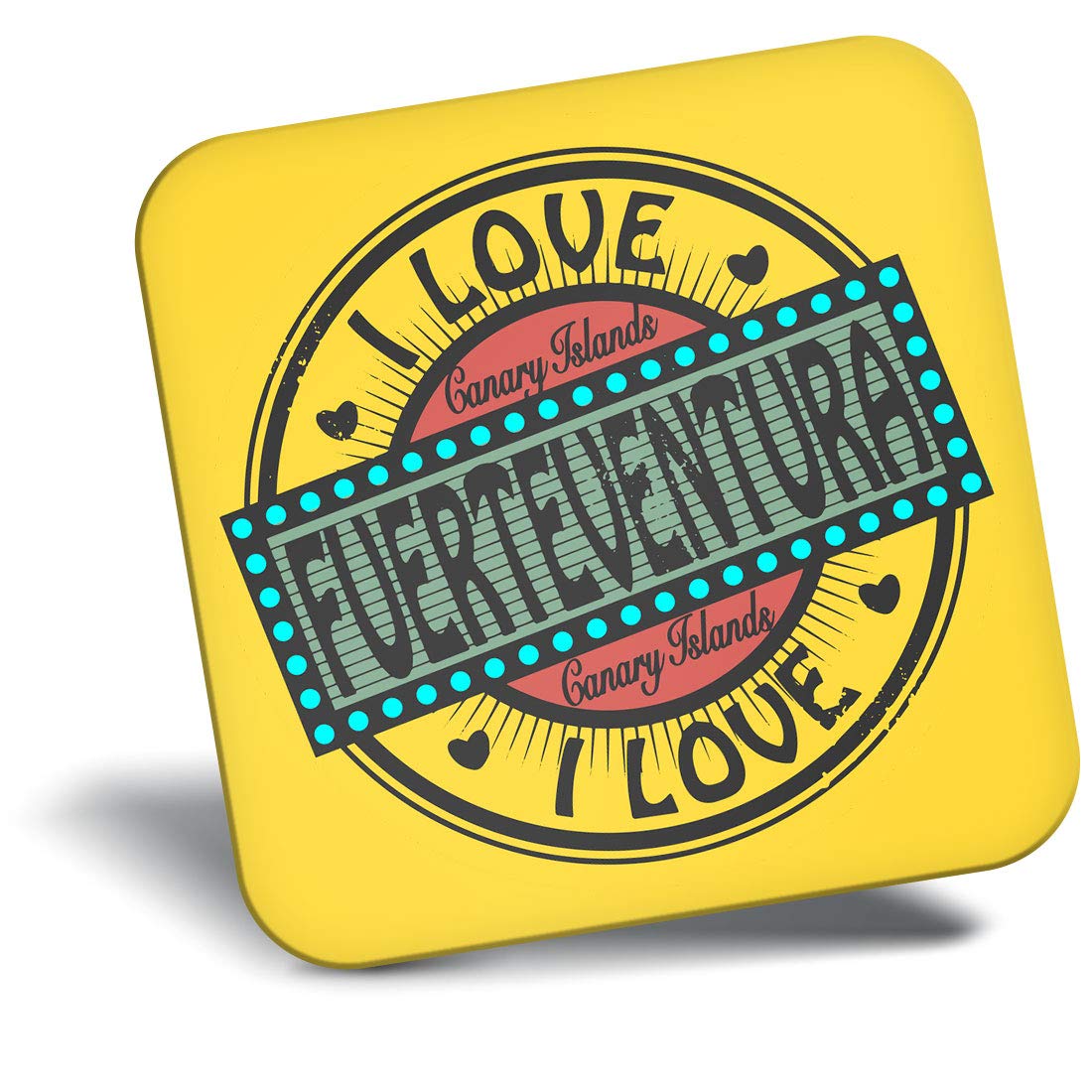 Destination Vinyl Ltd Multicolor Fridge Magnet - Fuerteventura Canary Islands Travel 10565
