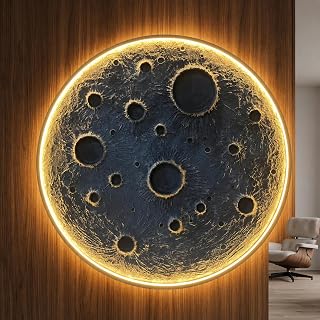 40CM 樹脂製月型ウォールランプ LEDムーンライト リモコン付き 40〜100cm