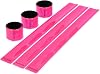 kwmobile Reflective Slap Bands Set of 6 - Hi Vis Reflector Snap Band Strips - High Viz Armband Strip Bracelets for Running, Cycling, Walking