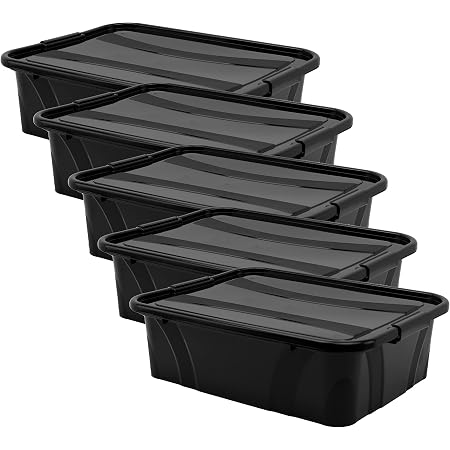 Juskys Aufbewahrungsbox 60l mit Deckel 4er Set Juskys Aufbewahrungsbox 60l mit Deckel 4er Set