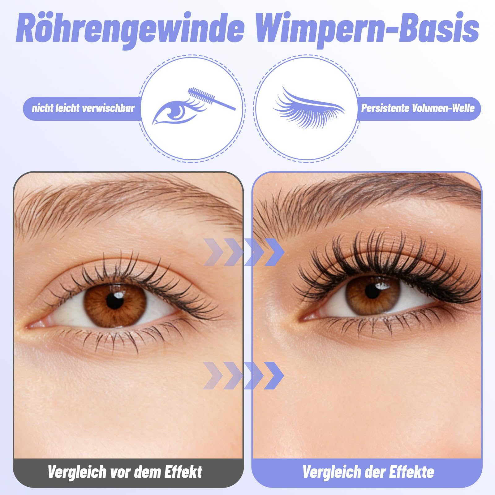 Wimperntusche Für Ältere Frauen, 2026 Modell Mascara Für Ältere Frauen Mit Metallbürste Für 3D-Schwung, Wasserfeste Und Dichte Wimpern Mascara, Schnelltrocknend & Wischfest Für Reife Augen - 5