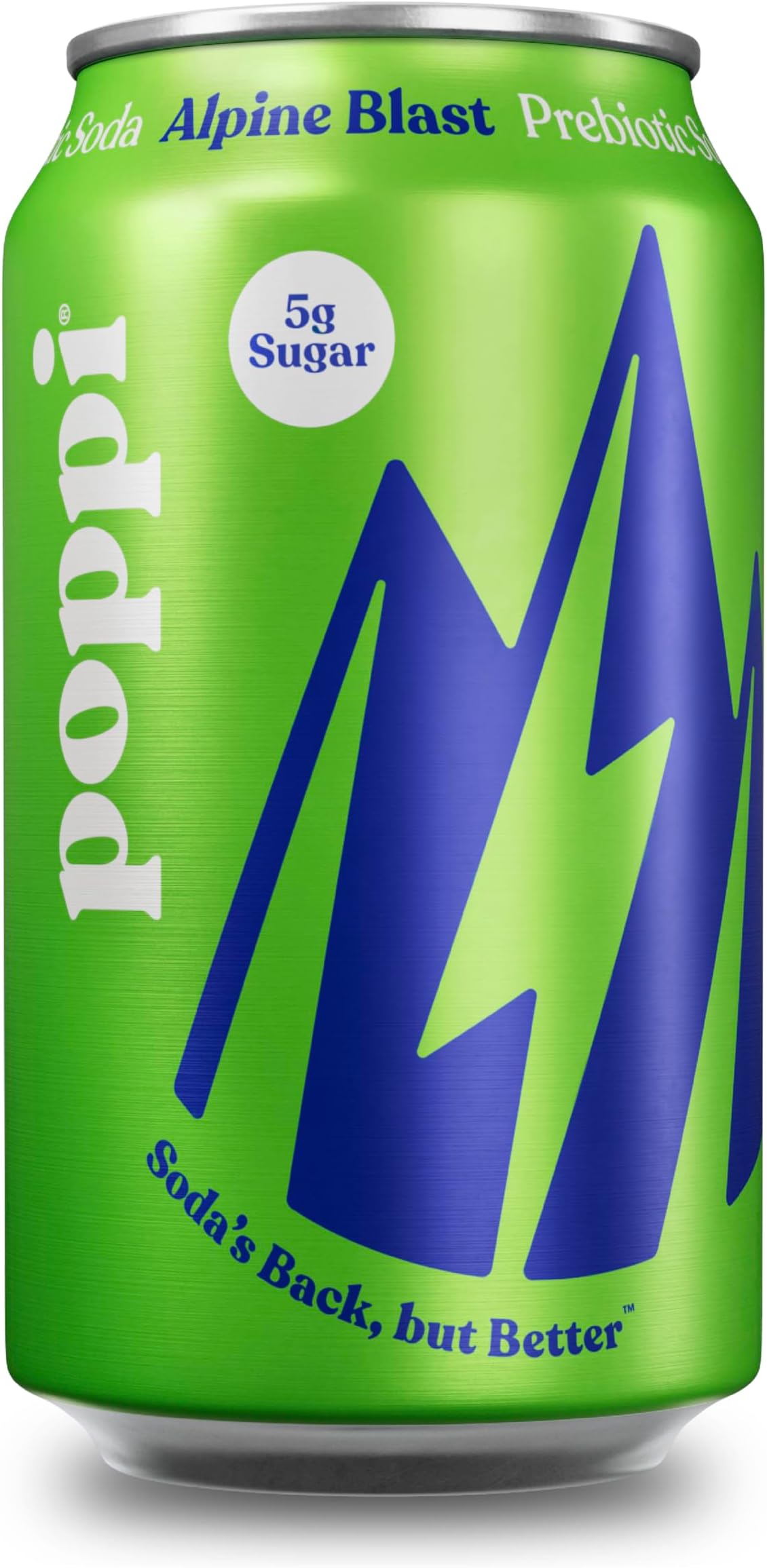 Poppi Sparkling Prebiotic Soda Beverage with Apple Cider Vinegar, Seltzer Water and Fruit Juice, Alpine Blast Flavor, 12 Fl Oz, 1 Count, Packaging May Vary