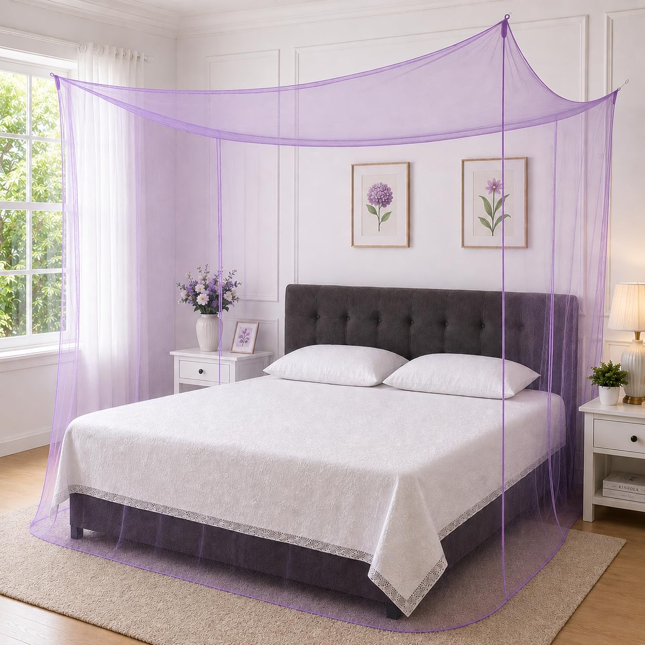 Divayanshi Mosquito Net - King Size, Portable & Breathable -7