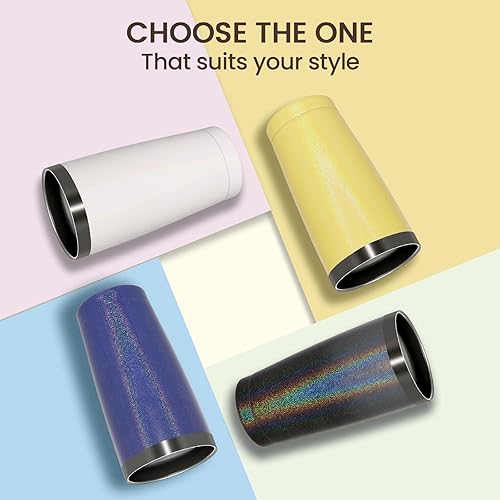 Miniatura 4 de MEWAY Paquete de 2 vasos de 20 onzas con aislamiento al vacío de doble pared con purpurina, vasos de acero inoxidable con tapa y pajilla, tazas de