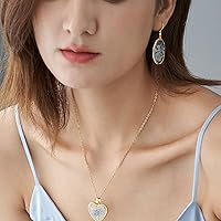 Vista 28 de Pressed Flower Earrings,Handmade Forget-Me-Not and Queen Anne's Lace Wildflower Earrings,Unique Resin Dried Flower,Perfect for Parties