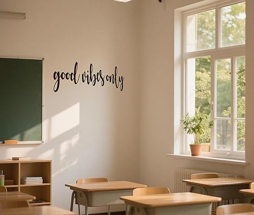 Miniatura 3 de Calcomanías de pared con citas motivacionales, con frase inspiradora "Good Vibes Only", para sala de estar, palabras positivas, decoración mural