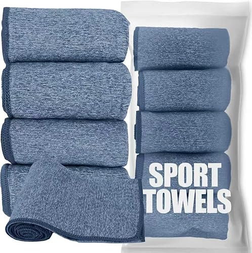 Miniatura 10 de Toalla de gimnasio de microfibra de secado rápido, fibra absorbente sin olor de iones plateados, secado rápido, equipo de entrenamiento para hombres
