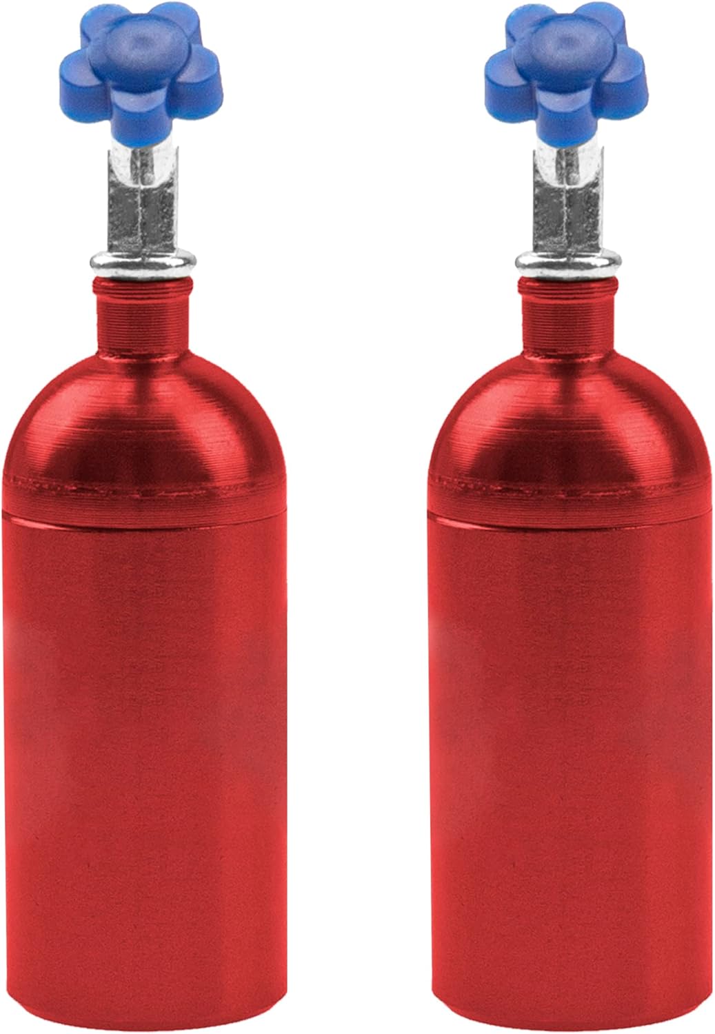 2Pack HIRCQOO RC Scale Nitrogen Bottle Decoration Accessories Compatible with Traxxas TRX4 Axial SCX10 RC4WD D90 Tamiya CC01 90046 Redcat Gen7 TF2 HSP 1/10 RC Crawler Car Truck (Red)