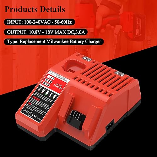 Miniatura 9 de Simple Plus+ Batería de repuesto de 6.0 Ah 12V para Milwaukee M12, paquete de 2 baterías de iones de litio de 12 V compatibles con herramientas