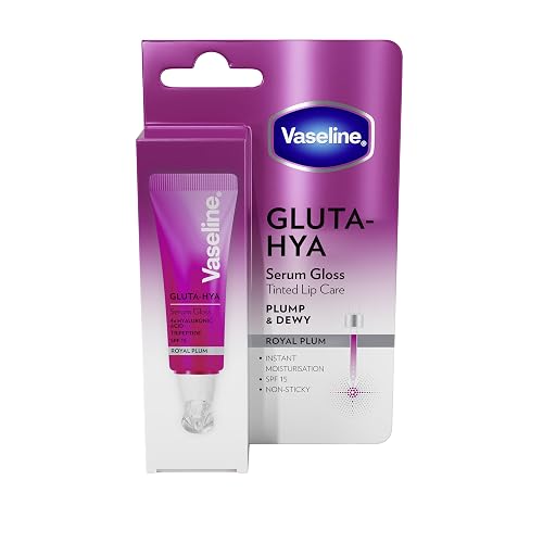 Vaseline Sérum Labial Gluta-Hya Royal Plum 10 ml. Com ácido hialurónico tripéptido, tecnologia Gluta