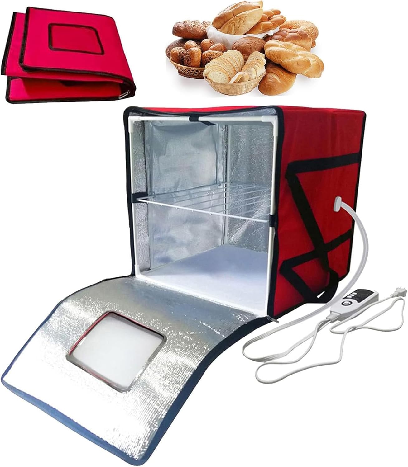 A,34 * 34CM,Boîte De Fermentation Pour Le Levain, Boîte De Fermentation Pour Pain, Avec Contrôle Précis De La Température, Adaptée À La Fabrication De Pain, Yaourt, Natto