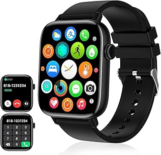 D&LE Smart Watch for Men Women(Call Receive/Dial), 1.9" Smartwatch for Android/iOS Phone, IP67 Waterproof Watches, Fitness Tracker with Heart Rate Blood Oxygen Sleep Monitor, 28 Sport Modes, AI Voice