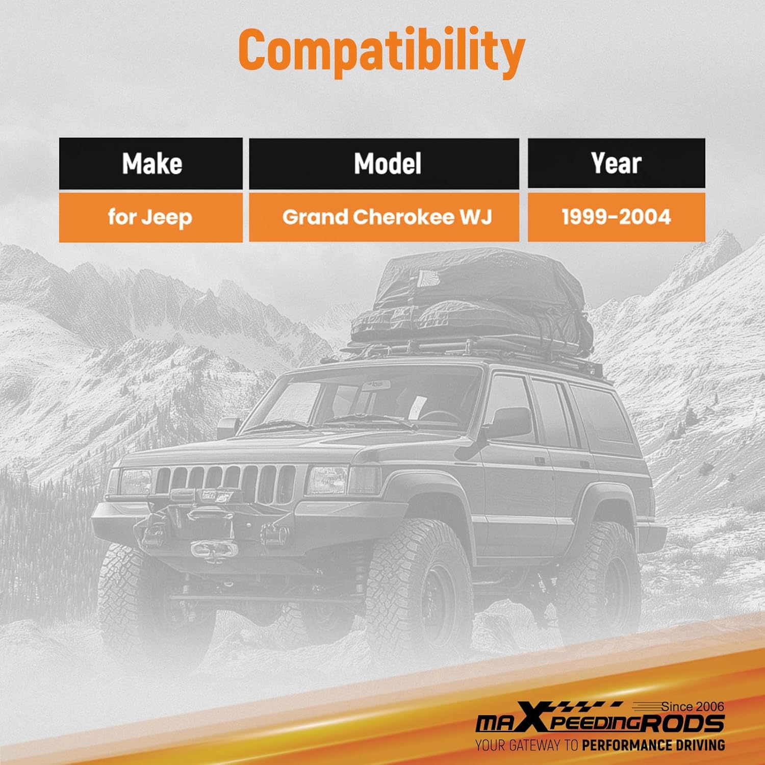 maXpeedingrods OD-1in Rear Stablizer Sway Bar Kit for Jeep Grand Cherokee WJ 1999 2000 2001 2002 2003 2004