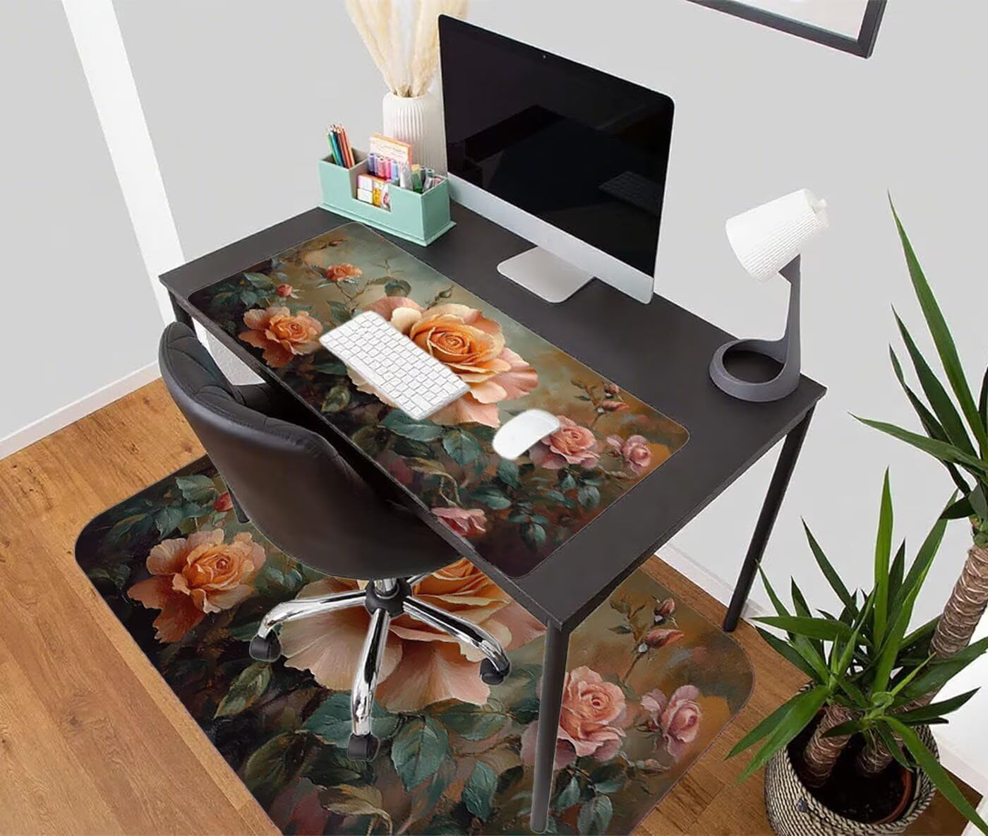 Różowa podkładka pod mysz do gier XXL 1000 x 500 x 3 mm podkładka pod mysz pod biurko różowa podkładka pod mysz z antypoślizgową gumową podstawą Wodoodporna zszyte krawędzie, do biura i domu, szybsza