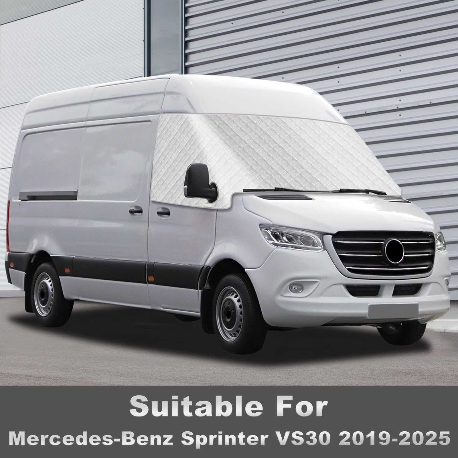 Copri Parabrezza Auto Inverno Compatibile con Mercedes-Benz Sprinter VS30 2019-2025, Telo Auto Esterno Antigrandine Protezione da Foglie Gelo Neve Parasole per Finestrino Anteriore