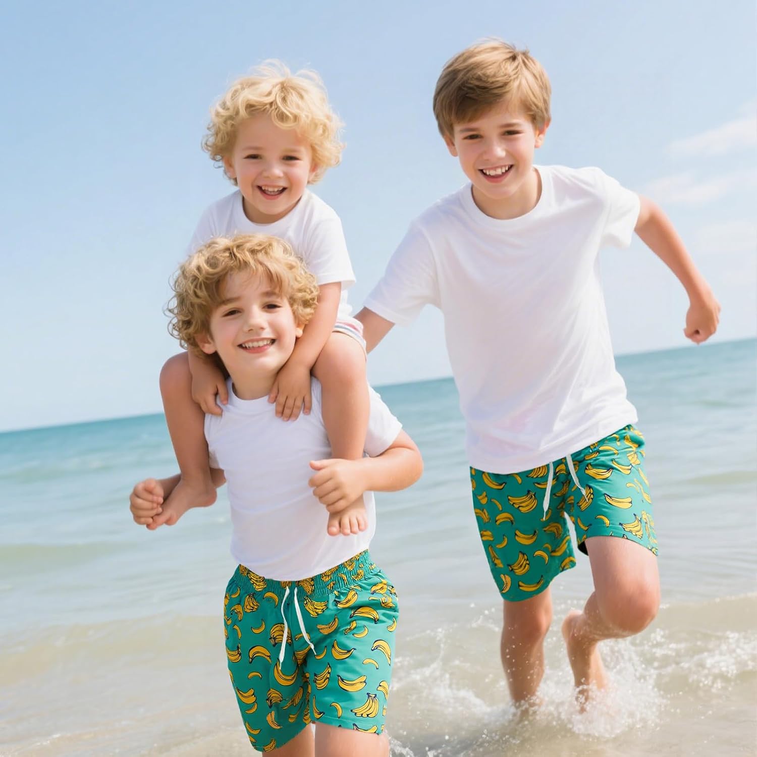 Cozople 7-16T Teen Boys Swim Trunks Quick Dry UPF 50+ Swimwear Bathing Suit for Big Boys Beach Swim Boards Shorts - Image 2