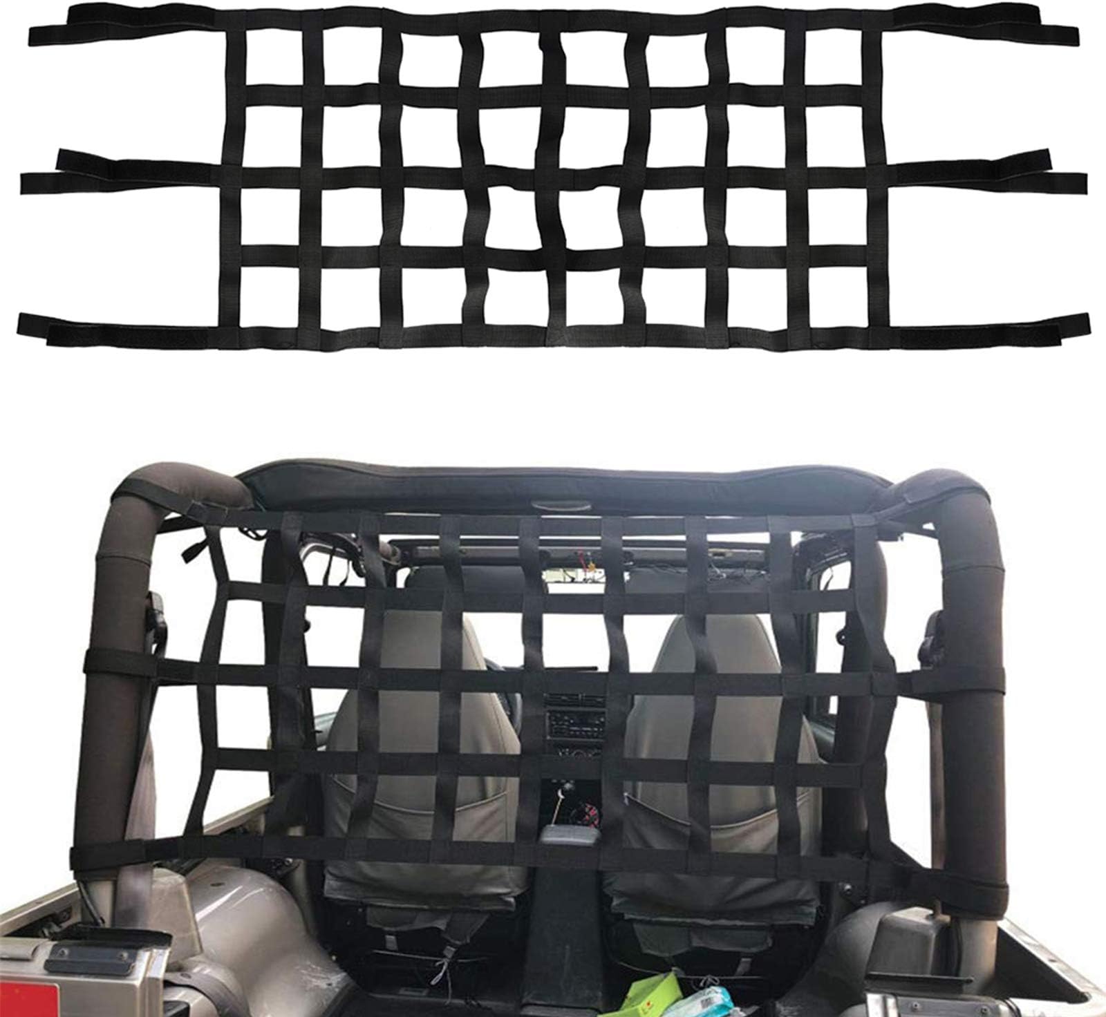 Mesh Cargo Net Fits JK Cargo Net for JK TJ 1997 to 2018 UTVs