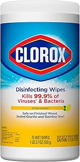 Clorox Disinfecting Wipes, Crisp Lemon, 75 Count (Package May Vary)