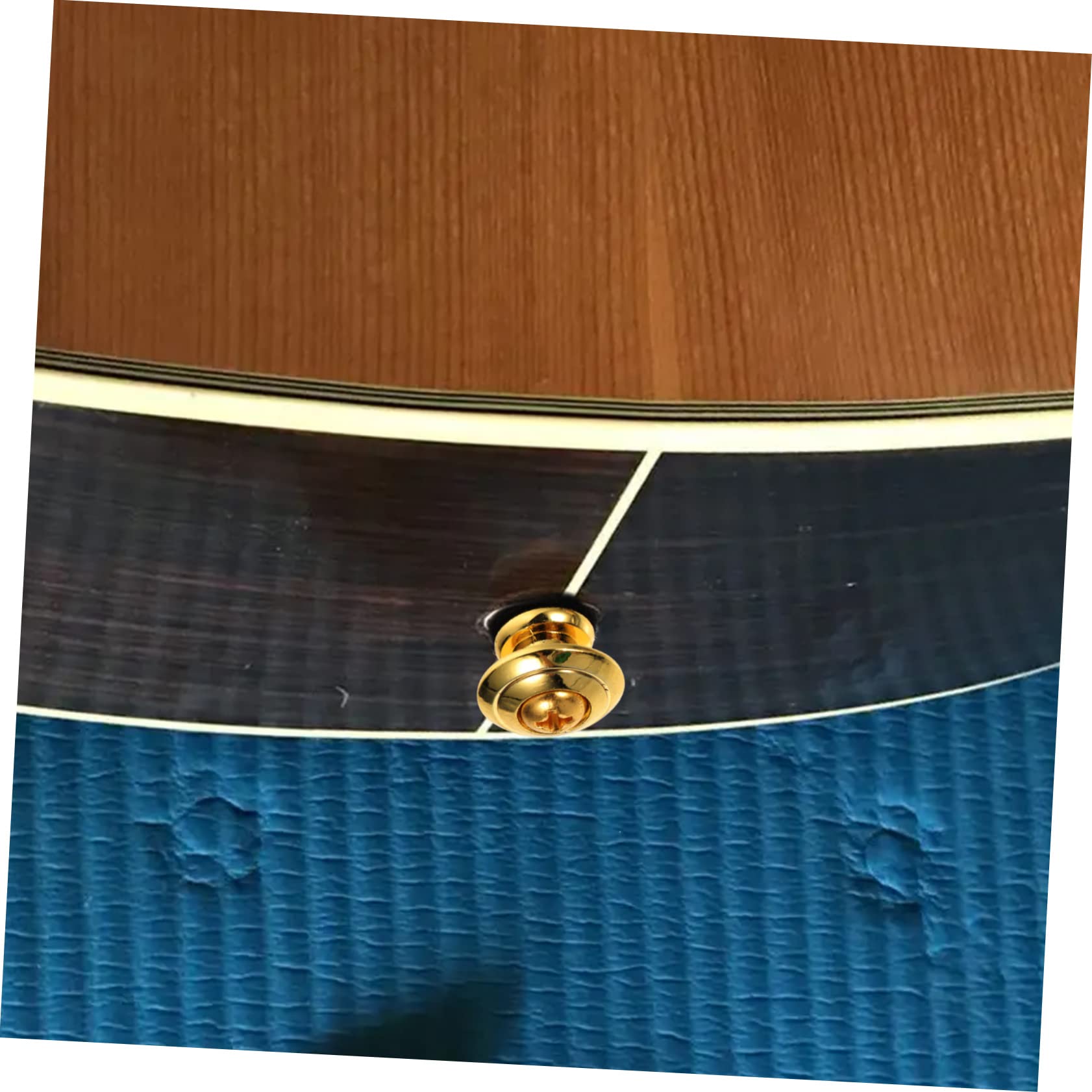 JEWEDECO 3sets Acoustic Electric Bass Guitar Strap Lock Button Metal Guitar Strap Locks 5pcs*3