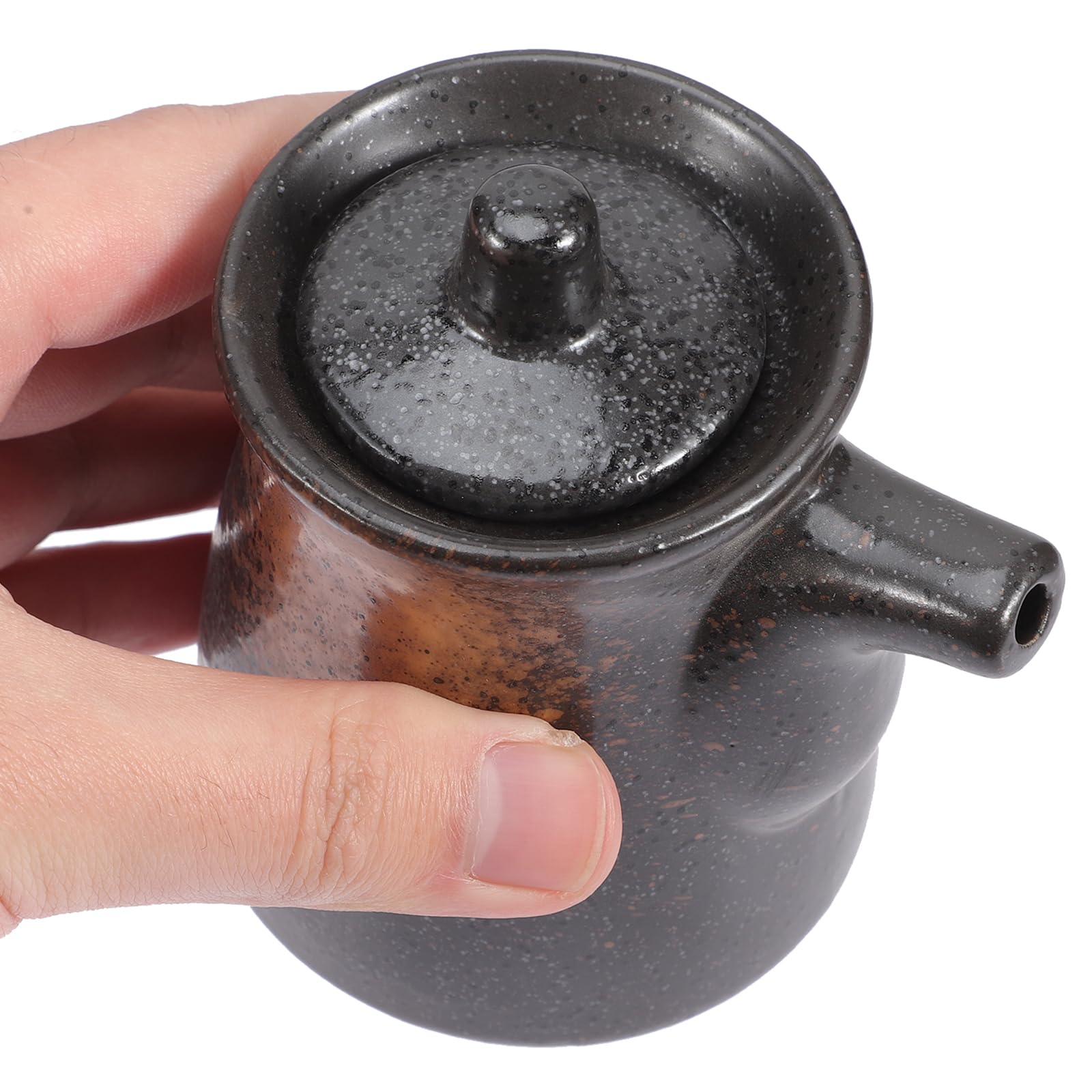 UPKOCH Bottiglia Di Salsa Di Soia in Ceramica Distributore Di Aceto E Olio Contenitore Per Condimenti 4.13X3.35X8.27In Design Igienico Resistente Casa Ristorante Cucina