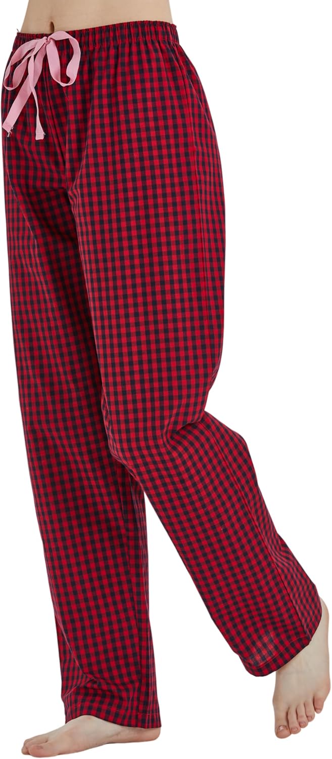 CYZ Women's 100% Cotton Woven Poplin Sleep Pajama Pants - Image 3