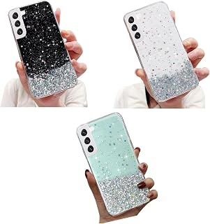 Miagon - Funda de cristal para Samsung Galaxy S23 FE, bonita funda protectora de TPU con purpurina