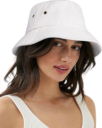 Bucket Hat for Women Men Canvas Washed 
