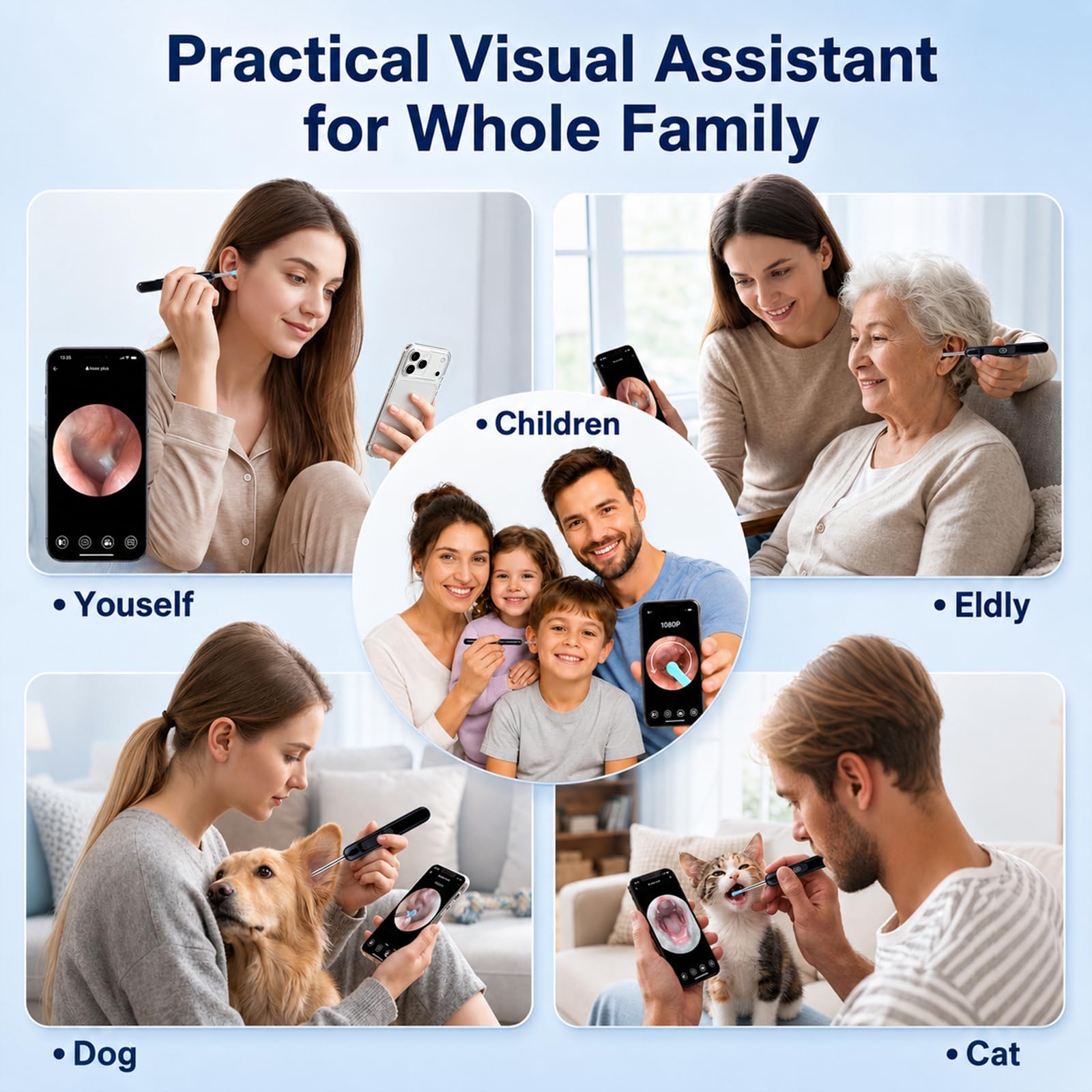 Ear Wax Removal with Camera 1080P HD, IP67 Waterproof Black — Amazon image 8