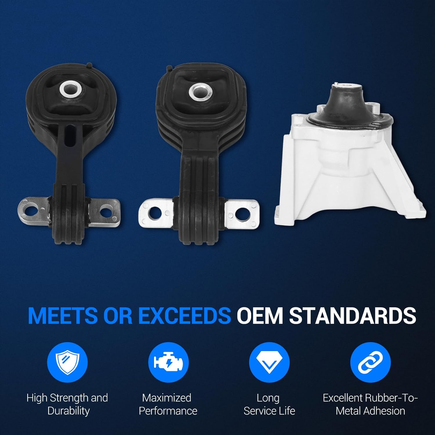 Autoround Engine Motor and Torque Strut Mount Kit Compatible with Honda CR-V 2007-2011 L4 2.4L, Replace OE A4595 A4536 A4535, Set of 3