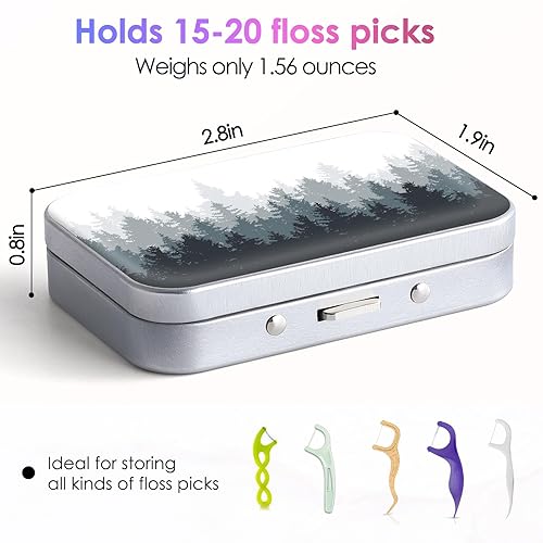 Miniatura 2 de Gerkia Estuche portátil de hilo dental, fácil de almacenar púas de hilo dental de varios tamaños, dispensador de hilo dental portátil es perfecto