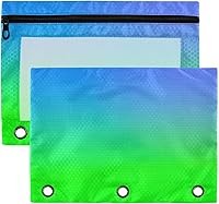 Vista 18 de Kcldeci Estuche para lápices para carpeta de 3 anillas, lindo y feliz juego de corgi galés de dibujos animados, paquete de 2 bolsas para lápices