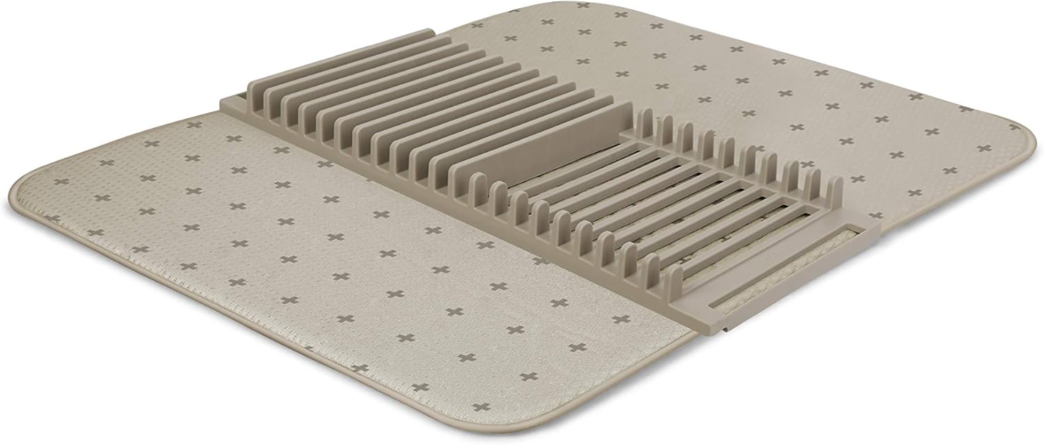 Umbra UDRY Rack and Microfiber Dish Drying MatSpaceSaving