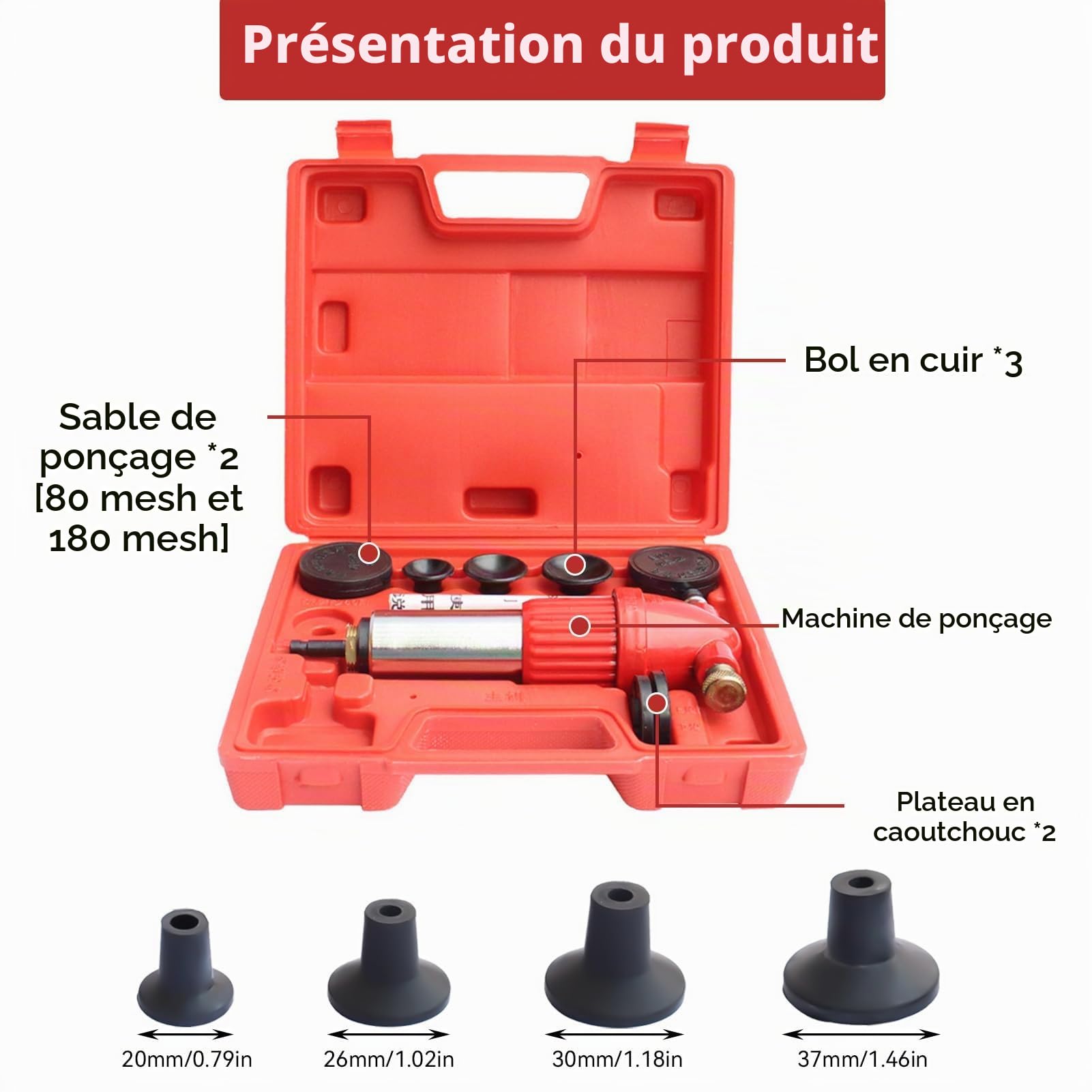 Meuleuse de soupapes à moteur pneumatique, outil de meulage automatique de soupapes, kit de meulage de moteur kit rodage soupape pour Véhicules Motos Moteurs Ensemble d'outils de réparation de Garage