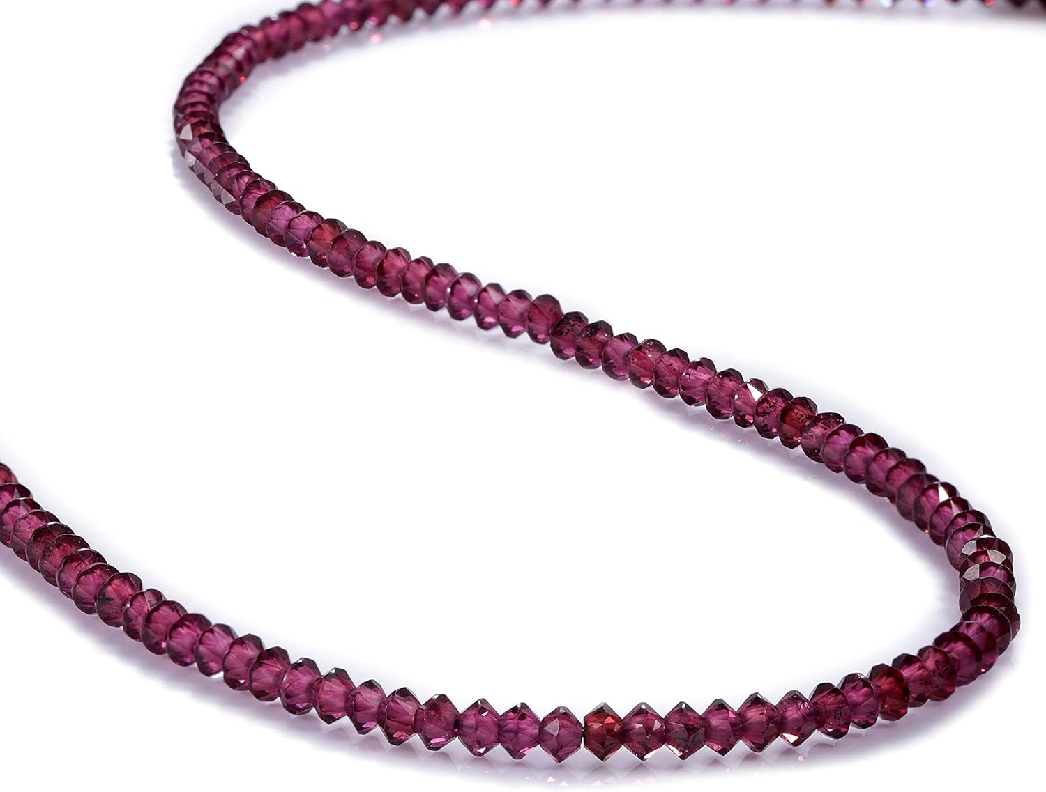 NirvanaIN Natural Necklace, Jewelry, Bead Necklace, 3mm genuine