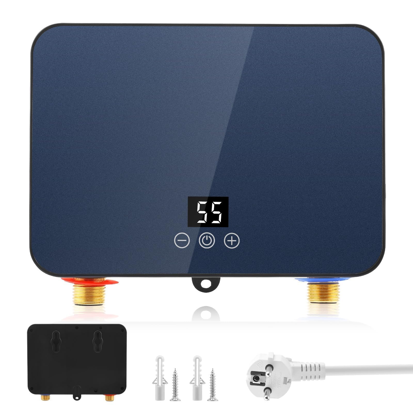 Chauffe-eau Électrique Instantané, 6000W, Installation Sous Évier, Contrôle de Température 30-55°C, Télécommande, 220V