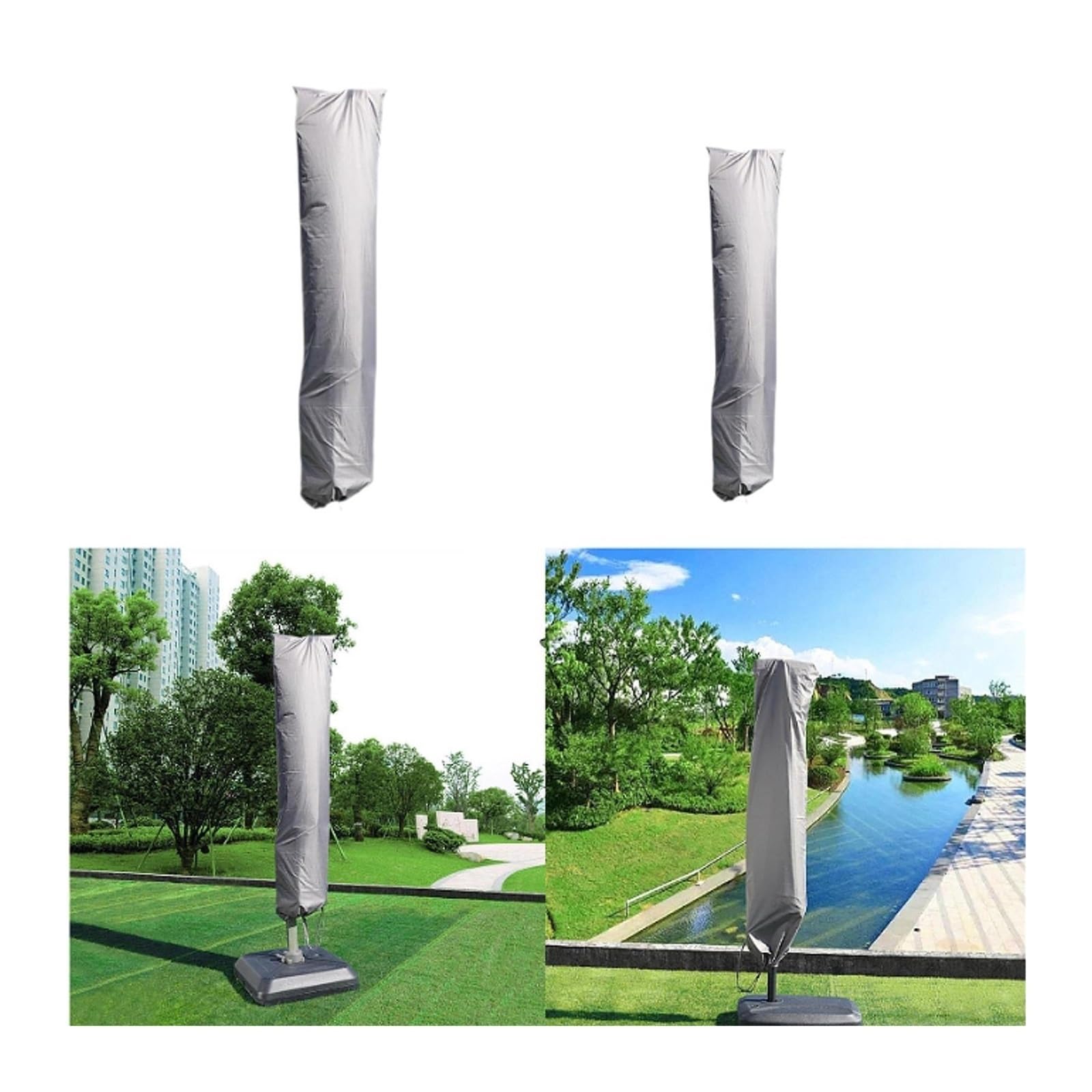 Pokrowiec Na Parasol Ogrodowy Odporny Warunki Atmosferyczne, Ochronny Meble, Dziedziniec, Patio, Podwórko Wędkarskie Maksymalna Ochrona(L)