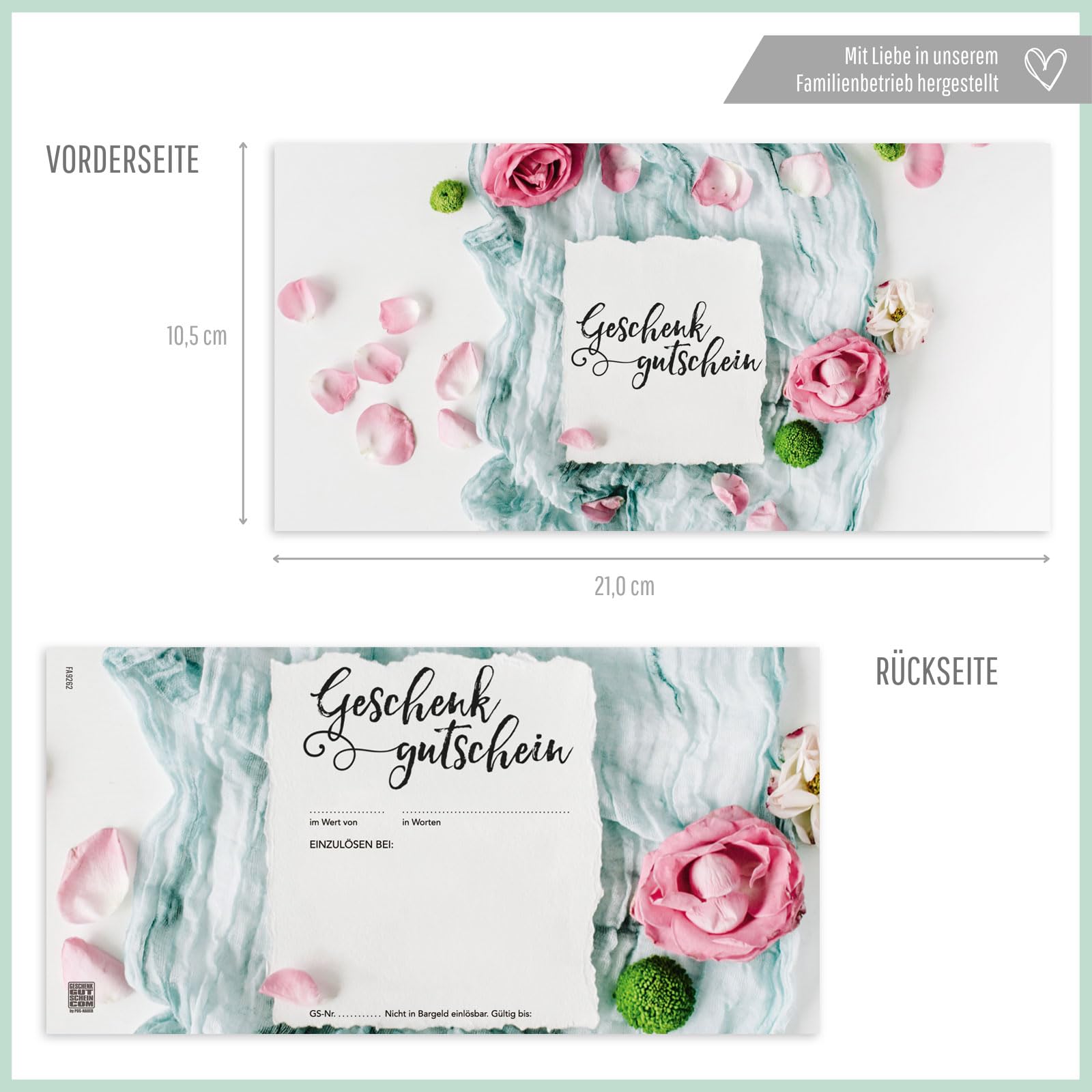 Premium Gutschein-Set: 50 Hochwertige Gutscheine + Kuverts – Blanko Zum Selber Ausfüllen Für Mode, Damenbekleidung & Fashion-Boutique