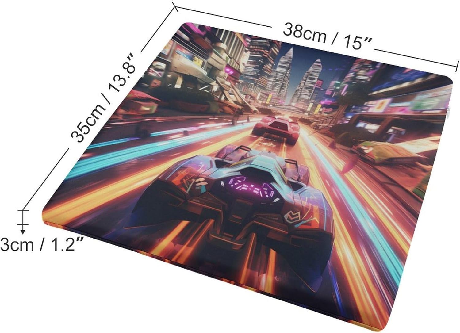Sports Car Racing Floor Pillow Meditation Yoga Cushion Square Chair Cushion Pillows Seating for Adults