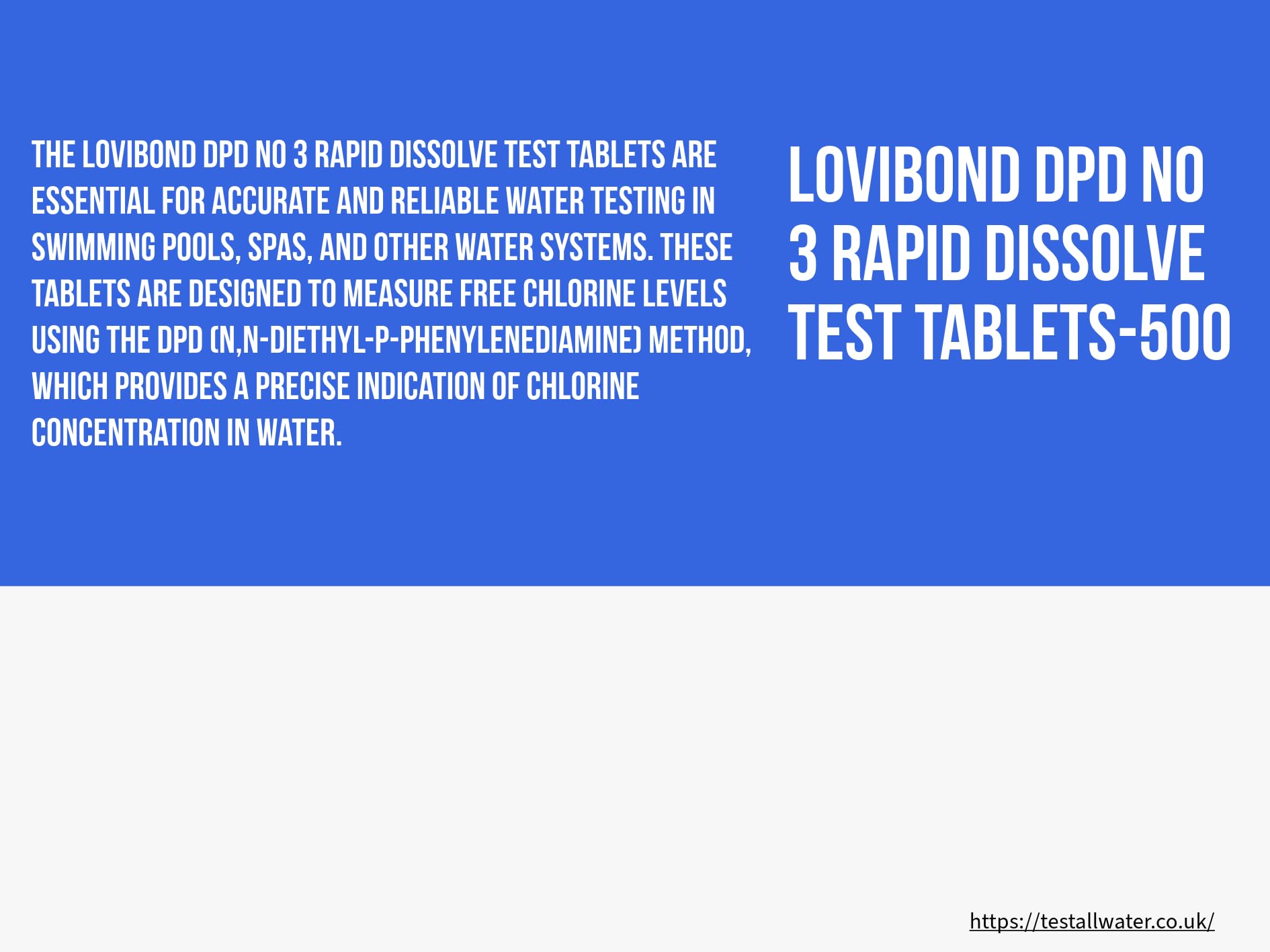 Lovibond DPD No 3 Rapid Dissolve Tablets-500