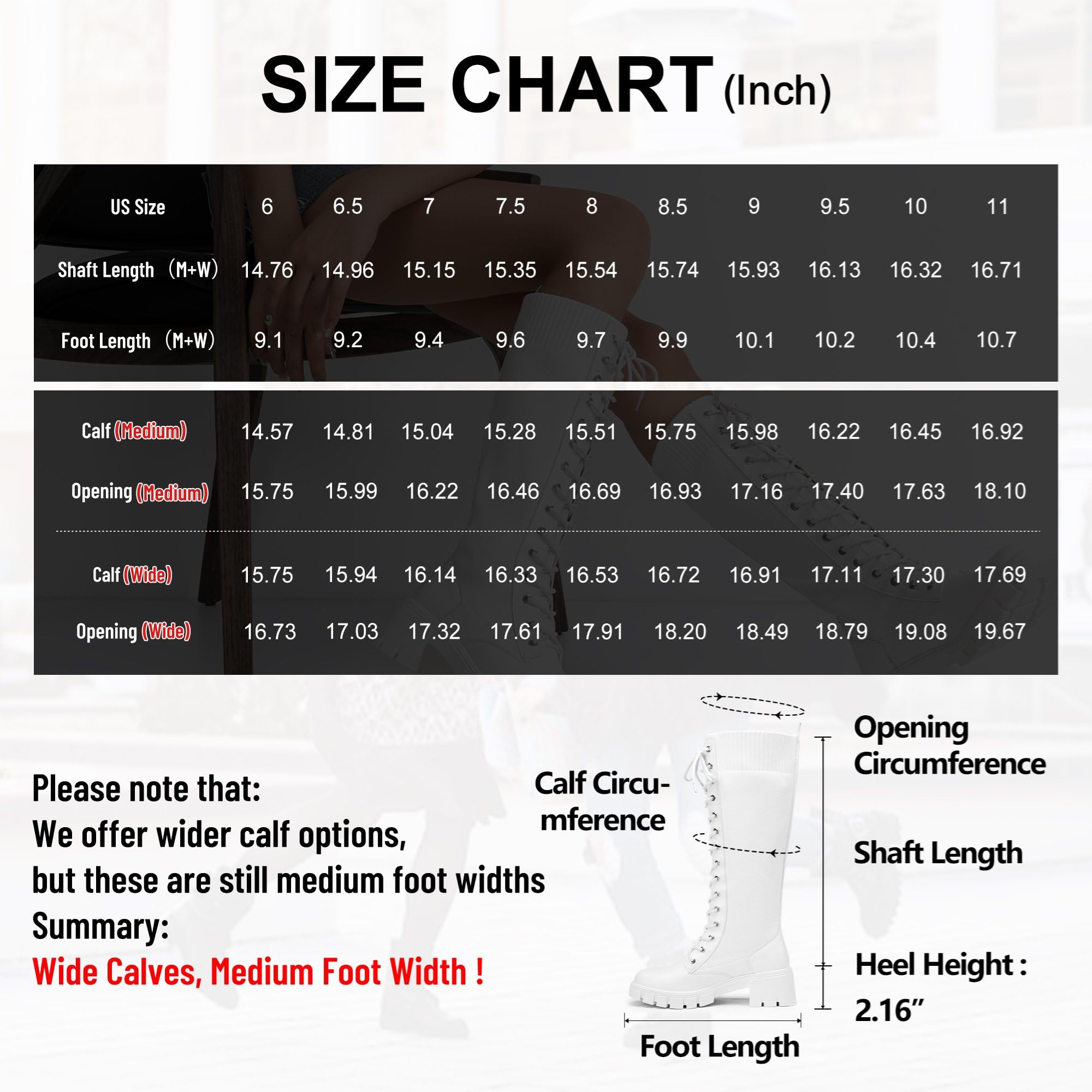 Vepose Women's 953 Knee High Combat Boots Chunky Platform Heel, Lace Up Gothic Punk Work Boots for Dresses and Jeans: 9 Black Pu