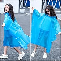 Vista 6 de Rain Poncho for Kids (2 Pack), Reusable EVA Children Raincoat Ponchos Rain Jacket with Hood for 6-14 Girls Boys