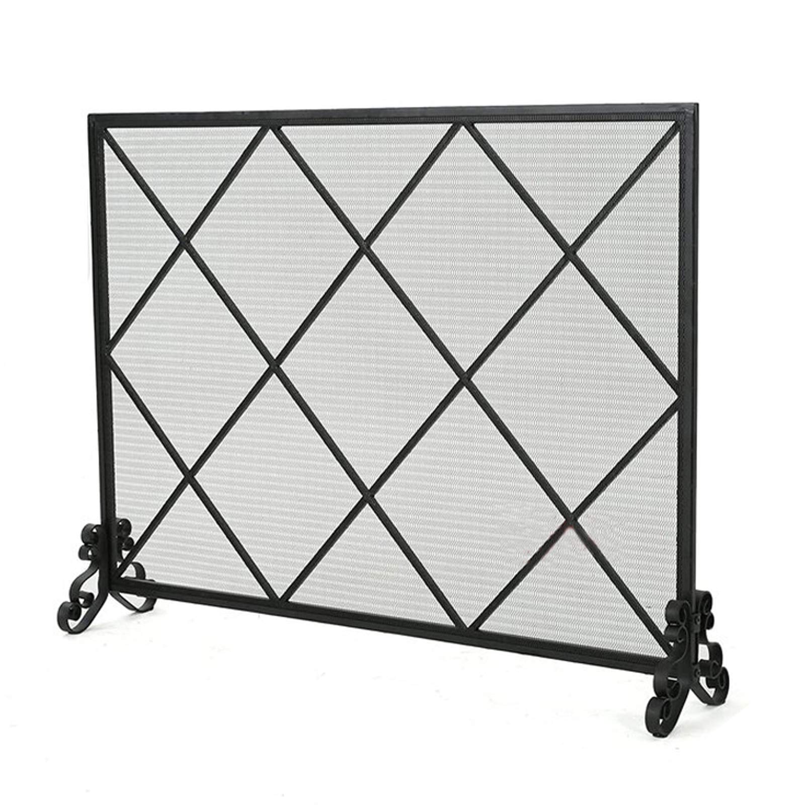 Schermi per Caminetti di Guardia Schermo in ferro battuto for camino in ferro battuto Schermo di ferro Art Camino Schermo divisorie Frence Schermo antincendio e antiscivolo Schermo camino, 39 "W x 30.