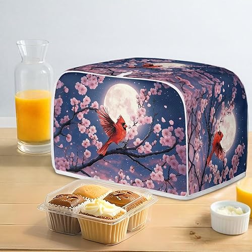 Miniatura 201 de Funda para horno con estampado de galaxia, protector de máquina de pan de cocina, cubierta para tostadora de 2 rebanadas de gato lunar para el Gato