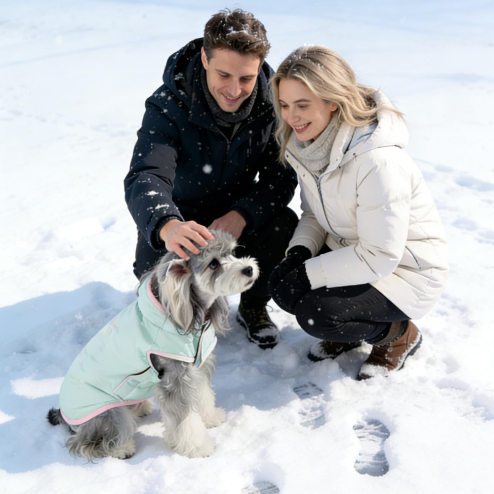Touchdog Chaleco reversible de invierno para perro, 90 % de relleno de plumón, chaqueta ligera y cálida para perros pequeños y medianos, resistente al agua, al viento, protección contra el frío (verde