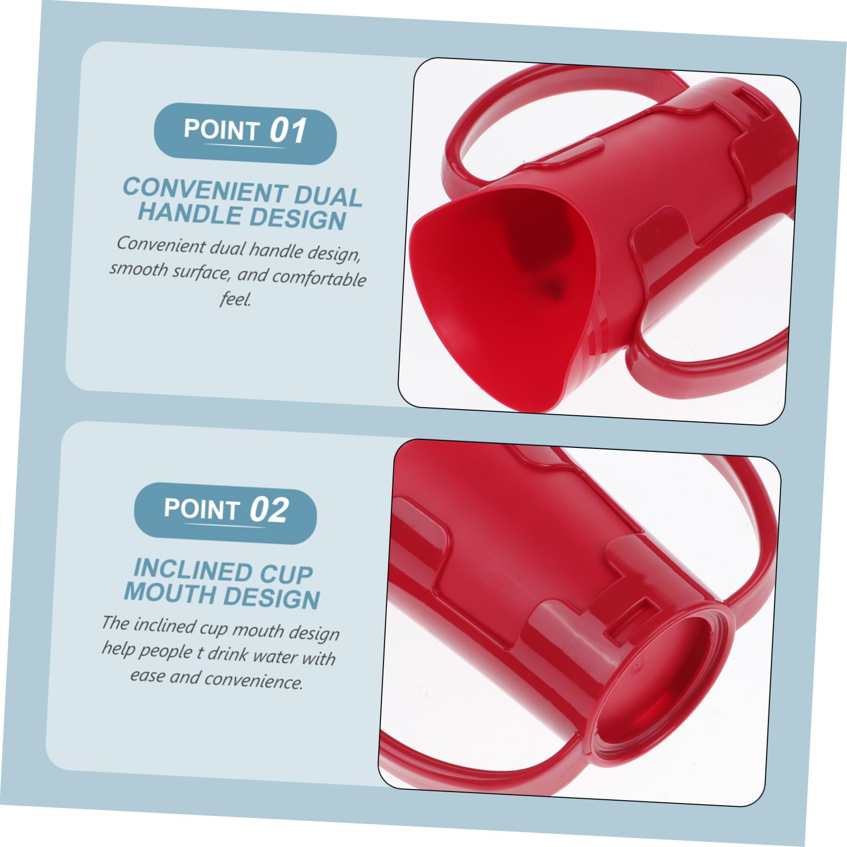 FRCOLOR 3 Uds Taza Para El Cuidado De Personas Mayores Tazas A Prueba De Derrames Para Adultos De Agua Para Pacientes Discapacitados Para Beber De Agua Para Personas