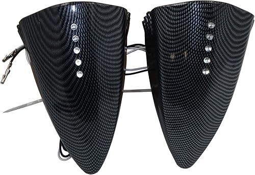 Miniatura 5 de HTTMT - Espejos laterales de visión trasera LED para cerdo de montaje lateral compatibles con la mayoría de los modelos de motocicletas japonesas PN