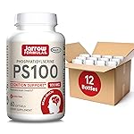 Jarrow Formulas PS100 Phosphatidylserine 100 mg, Dietary Supplement for Brain Health and Cognition Support, 60 Softgels, 20-60 Day Supply, Pack of 12